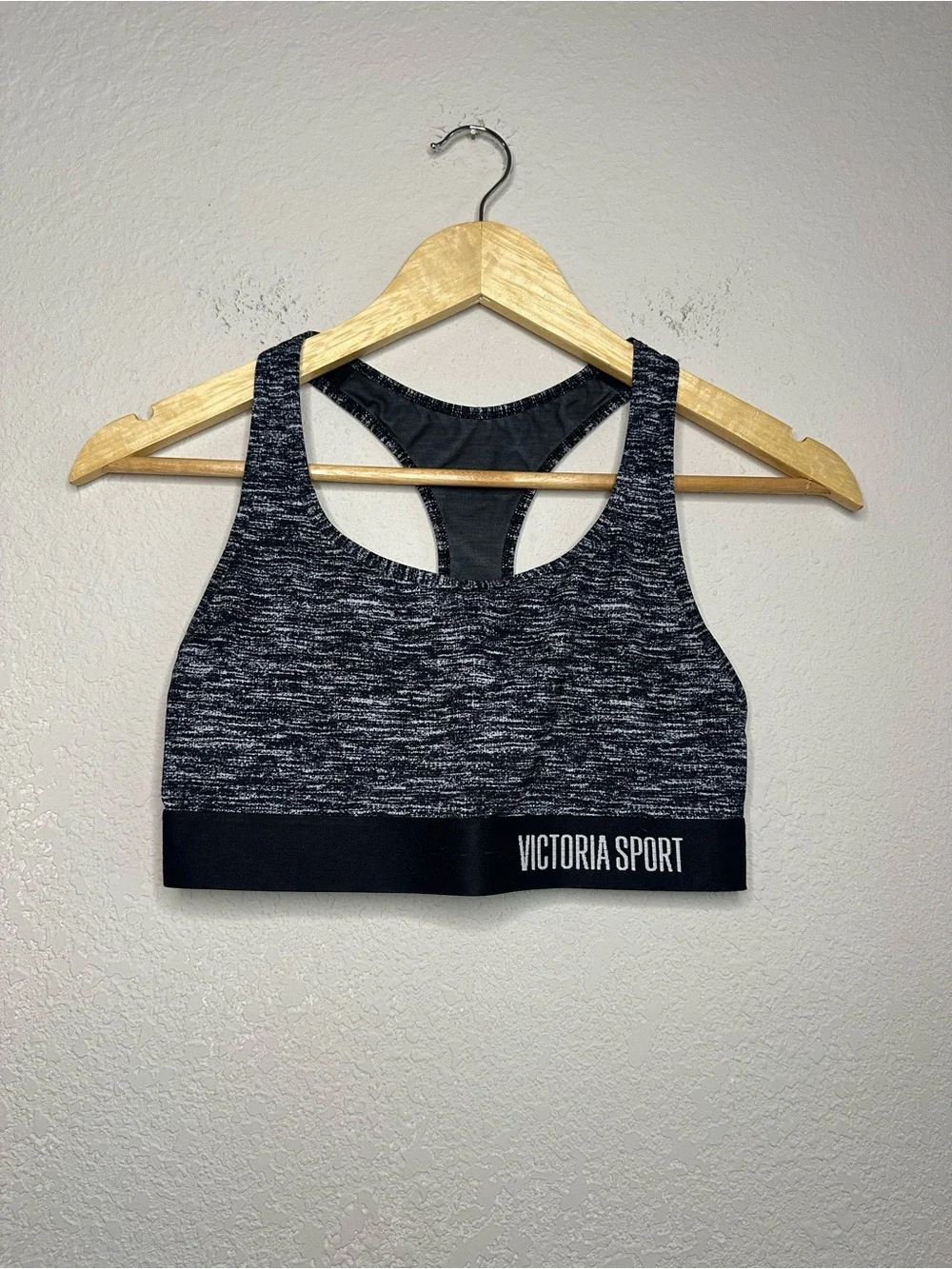 💫Victoria Sport Heather Black Player By Victoria's Secret Sports Bra Size Small